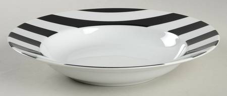Awnings Stripe Black 9" Soup/Pasta Bowl
