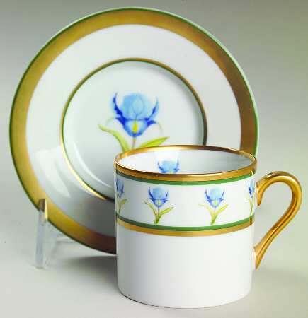 Mamie's Garden Flat Demitasse Cup & Saucer Set by Marc Blackwell