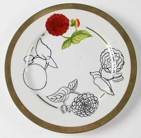 Mamie's Garden Dinner Plate by Marc Blackwell
