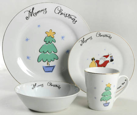 Merry Christmas 4 Piece Place Setting