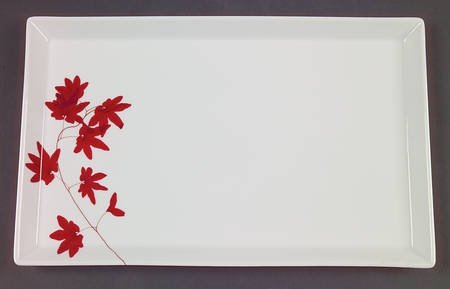 Pure Red 13" Rectangular Tray