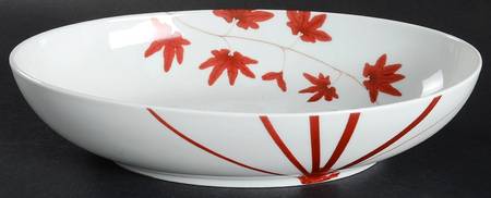 Pure Red 10" Oval Vegetable Bowl