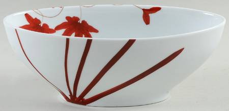 Pure Red 9" Oval Vegetable Bowl