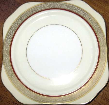 MEI121(Red Band) Square Salad Plate