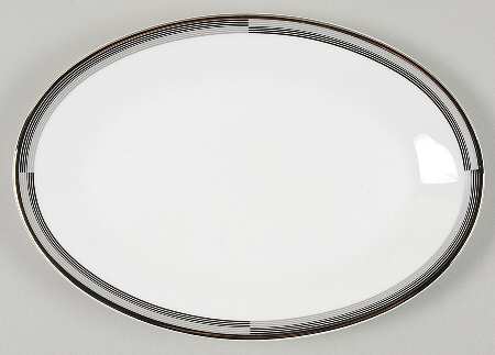Connections Black and Platinum Butter Tray by Mikasa
