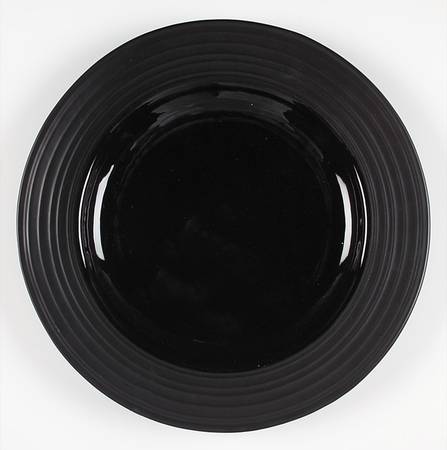 Swirl Black 16" Deep Round Platter