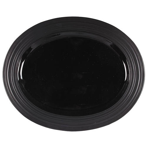 Swirl Black 20" Oval Serving Platter