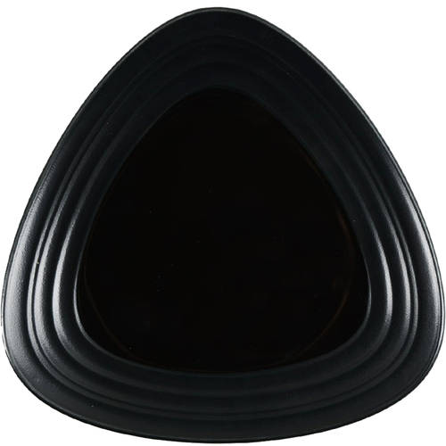Swirl Black Triangular Salad Plate