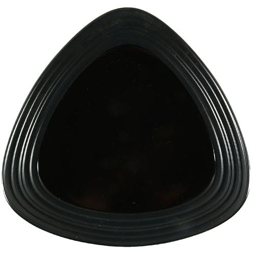 Swirl Black Triangular Dinner Plate