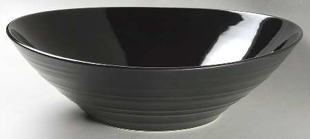 Swirl Black 12" Pasta Serving Bowl