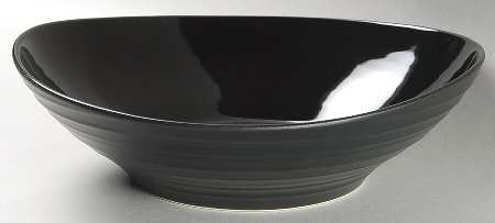 Swirl Black 9" Individual Pasta Bowl