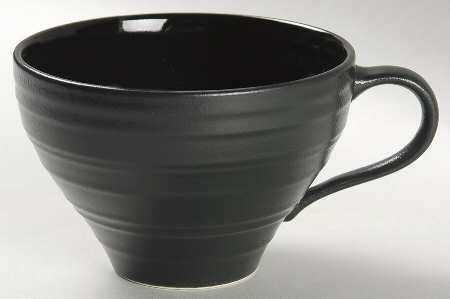 Swirl Black Flat Cup