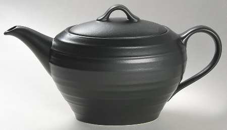 Swirl Black Teapot & Lid