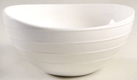 Swirl White 8" Boat Bowl