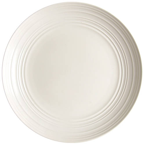 Swirl White Coupe Dinner Plate