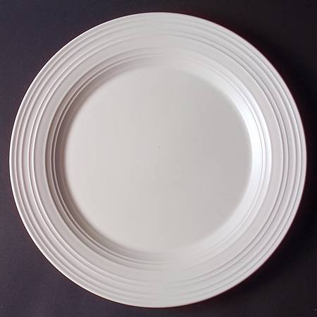 Swirl White 12" Chop Plate (Round Platter)