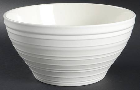 Swirl White 8" Stacking Bowl