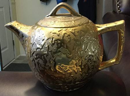 Golden Brocade Teapot & Lid by Nelson McCoy