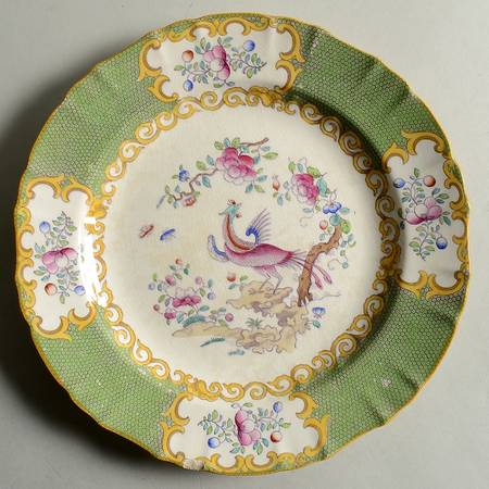 Cockatrice Green (Scalloped, Yellow Trim) by Minton