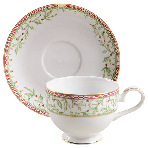 Holiday Traditions Footed Cup & Saucer Set by Mikasa