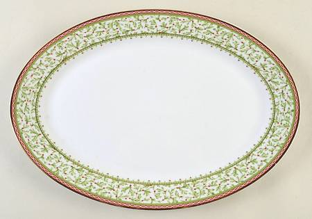 Holiday Traditions 14" Oval Serving Platter