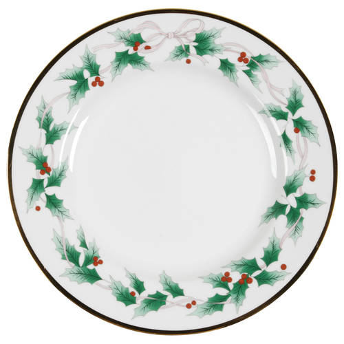Christmas Holly Salad Plate