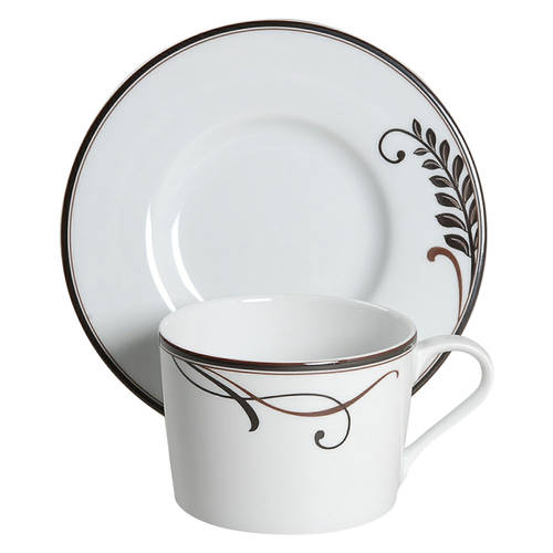 Cocoa Blossom Flat Cup & Saucer Set
