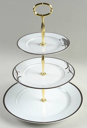 Cocoa Blossom 13 7/8"-14 1/4" 3-Tiered Serving Tray(DP,SP,BB) HC
