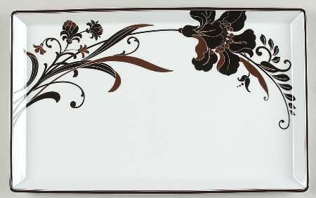 Cocoa Blossom 13" Rectangular Tray by Mikasa
