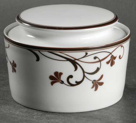 Cocoa Blossom Sugar Bowl & Lid