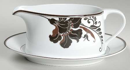 Cocoa Blossom Gravy Boat & Underplate