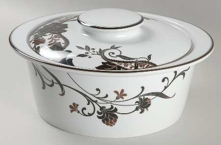 Cocoa Blossom 2.5 Qt Round Covered Casserole