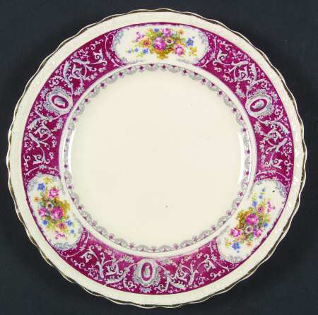 Canterbury Red Border (No Floral Center) by Myott Staffordshire