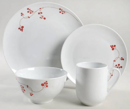 Red Berries 4 Piece Place Setting