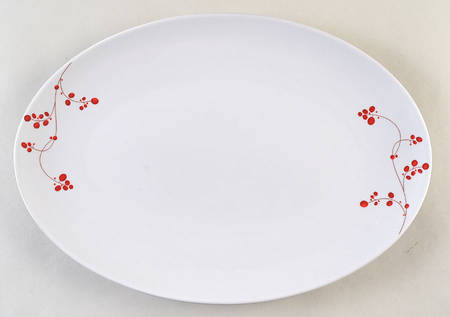 Red Berries 14" Oval Serving Platter
