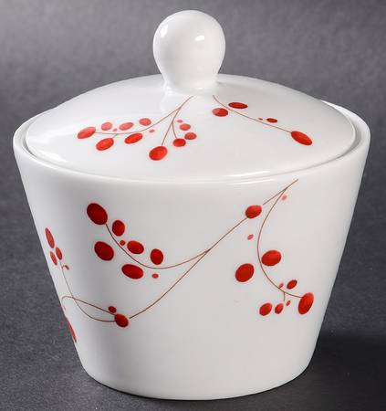 Red Berries Sugar Bowl & Lid