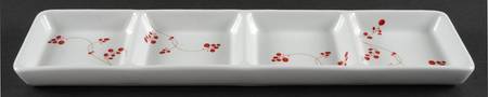 Red Berries 4 Section Condiment Tray
