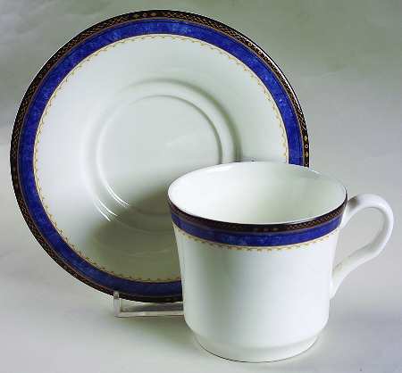 Madison Sapphire Flat Cup & Saucer Set by Mikasa