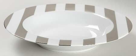 Awnings Stripe Parisian Platinum 9" Soup/Pasta Bowl