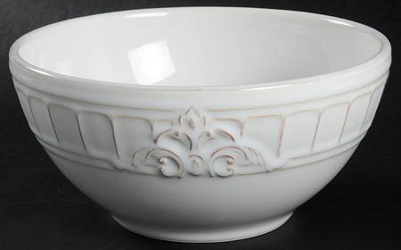Venice White 7" Round Serving Bowl