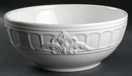Venice White 11" Large Salad Serving Bowl