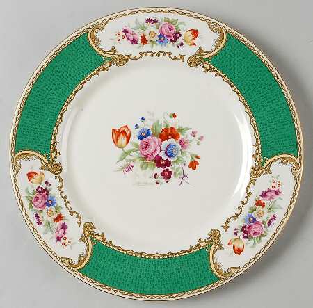 The Bouquet Green (Enameled) by Myott Staffordshire