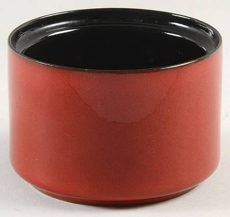 Red Orange Sugar Bowl No Lid