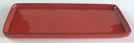 Red Orange 12" Rectangular Tray