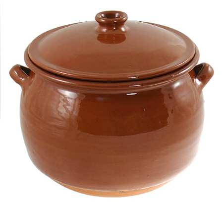 Mediterranean Terra Cotta 4.75 Quart Stew Pot with Lid