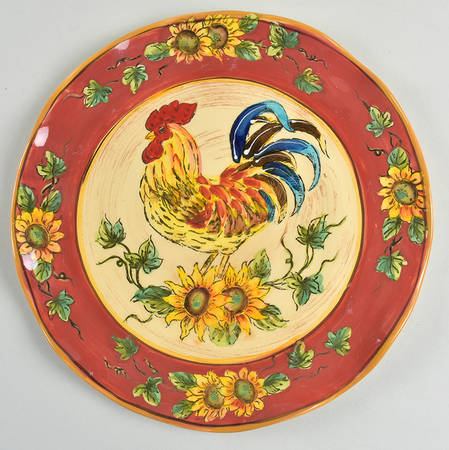 Red Rooster Dinner Plate