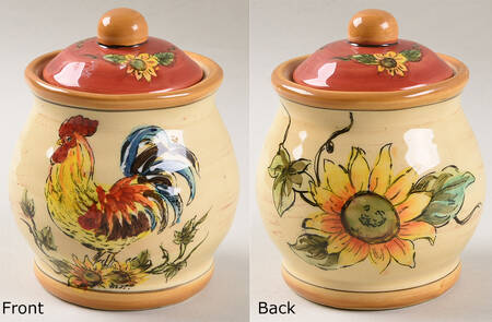 Red Rooster Sugar Bowl & Lid