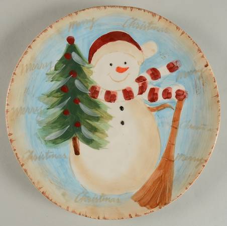 Snowman Salad Plate