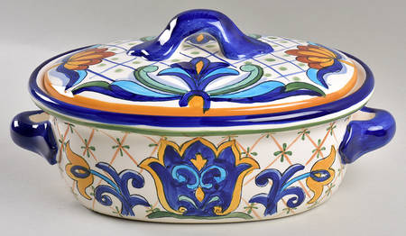 Terra Bella 2 Quart Oval Covered Casserole