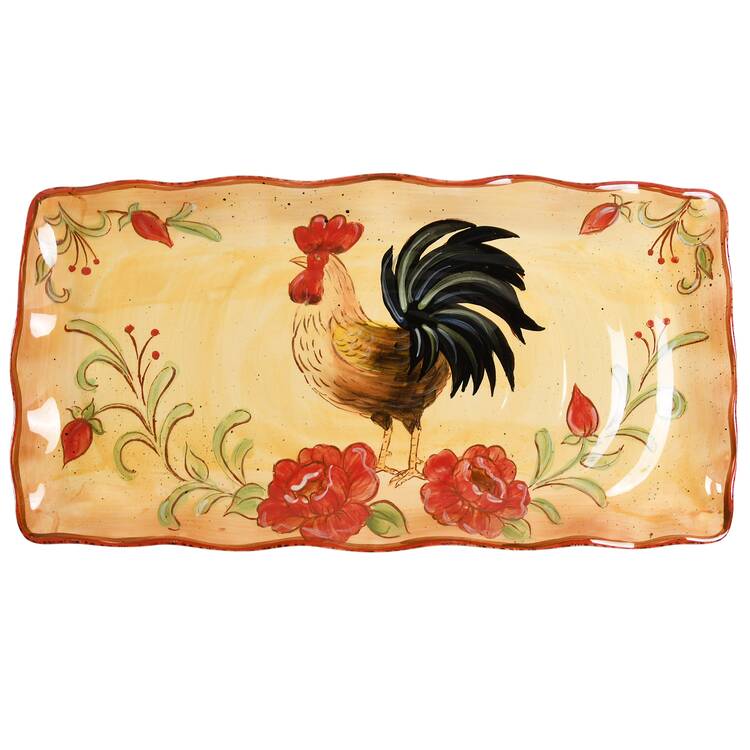 Honey Rooster Rectangular Serving Platter